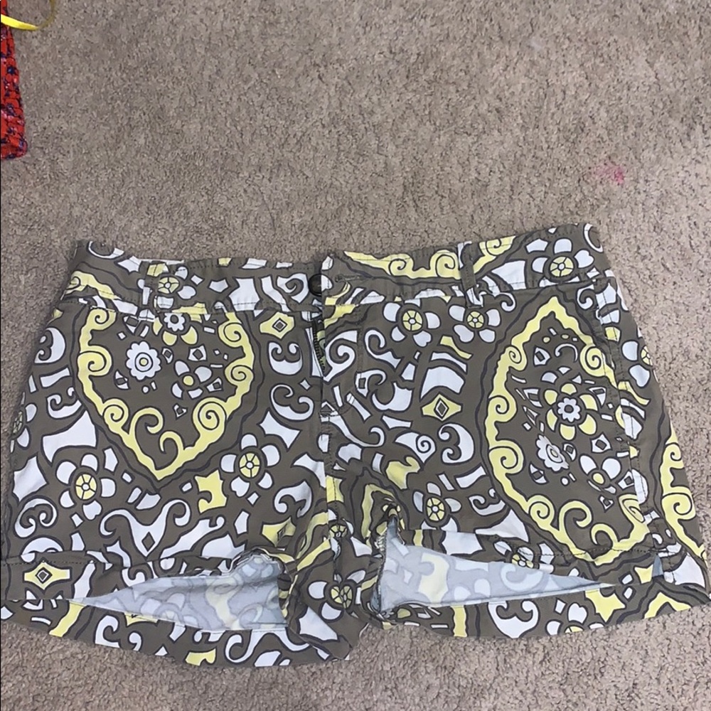 Grey and yellow shorts
